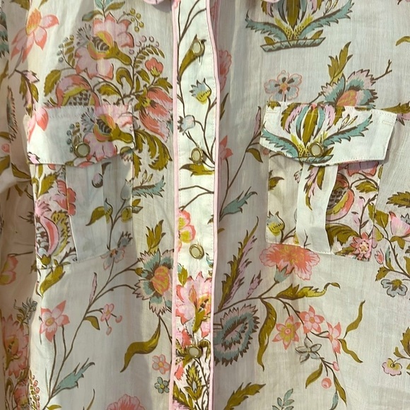 NWOT Women’s Spartina 449 Claudette Blouse Jane Jardinere Cream Size XS - Picture 8 of 12